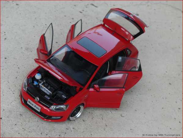 1:18 VW Polo 6R NEW 2010 RED Edition + BBS RS Alufelgen = RAR